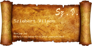 Sziebert Vilmos névjegykártya